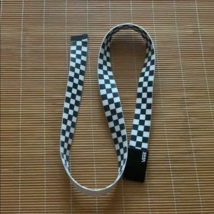 vans checkered belt